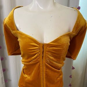 Mustard yellow blouse